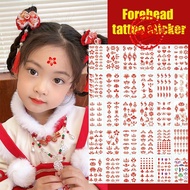 Children Eyebrow Patch Flower Forehead Patch Antique Costume Printed Performance Girl F1q2