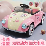 Children's Electric Four-Wheeler Princess Car Can Seat One Person1-4Year-old baby girl doll with rem