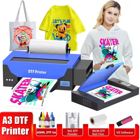 A3 DTF Printing Machine for Epson R1390 DTF Printer with DTF Curing Oven Directly to Film Transfer T