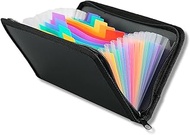 AOEVUIR 1 Piece Receipt Coupon Organiser, Zipper Coupon Currency Organiser with 13 Compartments, Doc