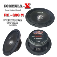 ลำโพง FORMULA -X รุ่น FX - 886M ลำโพงเสียงกลาง 8 นิ้ว เฟสปลั๊ก แพ็ค 1 ดอก / กล่อง สำหรับรถยนต์ เครื่องเสียงติดรถยนต์