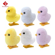 Sharprepublic Wind up Chick Plush Toy Hopping Toy Cute Holiday Decoration Creative Simulation