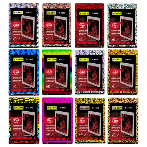 35PT Holographic Foil Card Holder 1PCS Storage Anti-UV Card Brick for PSA/PTCG/BGS/Sports Trading Ca