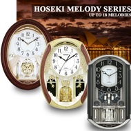 HOSEKI Melody Wall Clock H-9218 H-9000 Series Hourly Melody 18 Melodies Classic Design For Living Bedroom Kitchen