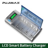 ⚡Ship in 24h 6-Slot LED Battery Charger For AA AAA 9V C D Rechargeable Batteries Smart Fast Charging