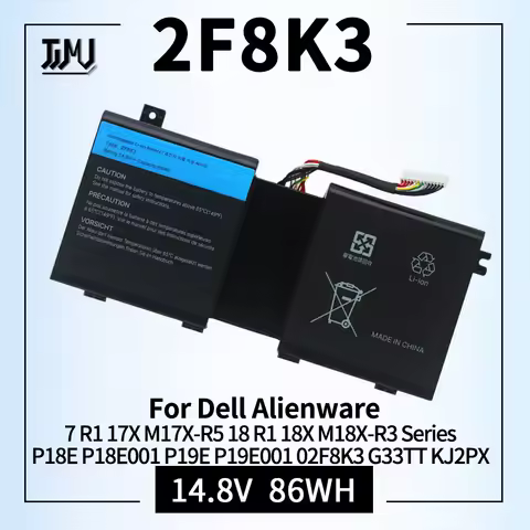 2F8K3 Laptop Battery for Dell Alienware 17 R1 17X M17X-R5 18 R1 18X M18X-R3 Series P18E P18E001 P19E