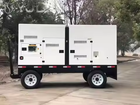 Industrial Portable Ac Soundproof 10kw 20kw 50kw 80kw 150 Kva Silent Genset diesel Generator on Trai
