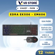 Edra EK506 / EM606 keyboard and mouse set Gaming keyboard + mechanical office
