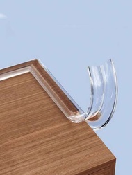 1入組透明邊緣防撞保護條,適用於家居牆面、窗台、桌子、辦公桌等,帶有矽膠黏合劑的防碰撞軟化保護器