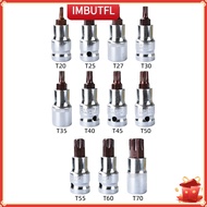 【IMBUTFL】1pc T20-T70 Torx Head Screwdriver Bit Torx Bit Sockets 1/2inch Sockets Wrenches❀