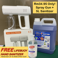 🔥1 Month Waranty🔥 Nano Spray Gun K5/X3/K6X Wireless with 5L Sanitizer / Disinfection / Atomizer / Spray Machine 无线消毒枪喷雾器