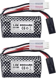 2PCS 7.4V 800mAh 5500-2P Plug Lithium Battery for 9130 9135 9136 9137 9138 9145 RC Toy Car RC Four-W