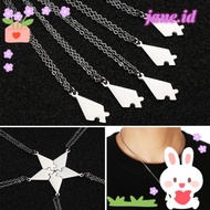 Jane 5Pcs/Set Kalung Persahabatan Pria Wanita Potongan Puzzle