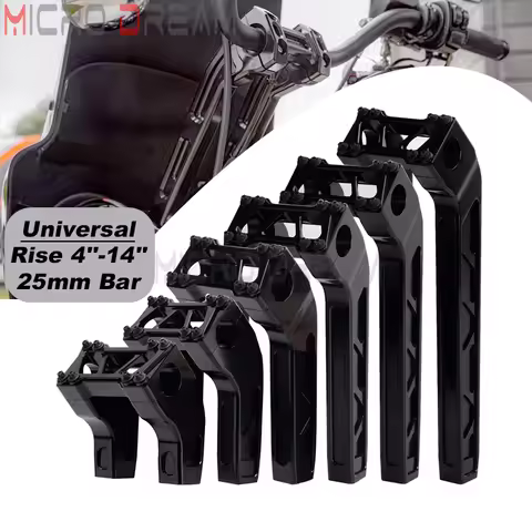 Club Style 25mm Handlebar T-bar Bars 4"-14" Riser for Harley Sportster Softail Bobber Cafe Racer Str