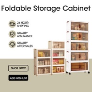 Foldable 5 Layer Cabinet Organizer Storage Durabox Drawer Cabinet Storage Box With Wheel Organizer