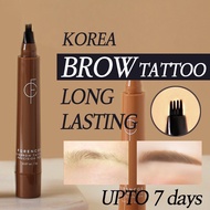 4 Points Eyebrows Pen 4D Hair-like Eyebrow Tattoo Pen Waterproof Ecological Eye Brow Pencil
