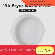 YQ9 Silicone Air Fryers Oven Baking Tray Fried Pizza Chicken Mat AirFryer Silicone Pot Round Reusable Cake Pan For Air F
