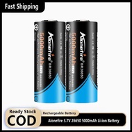 /Alonefire 3.7V 5000mAh 26650 Li-ion Rechargeable Battery + 2 slots  Vapcell Q2S Charger.