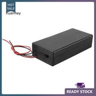 DC Holder Storage Box Case ON/OFF Switch Wire Leads for 37V 2 x 18650 Battery