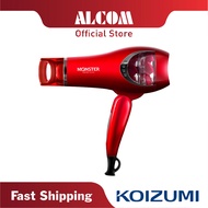 KOIZUMI KHD-W720/SR-RD Double Fan Hair Dryer with 4 Negative Ion Probes, Removable Air Intake Cover 