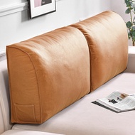 Mlife โซฟาเบาะรองนั่งผ้าผสมเทคโนโลยีแบบไม่ต้องซักสไตล์นอร์ดิก หมอนรองหลังโค้งสูง หัวเตียง นุ่ม มีฟอง