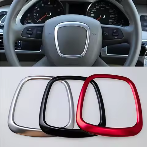 Car Styling Steering Wheel Center Badge Decoration Cover For Audi A3 8P A4 B7 A5 A6 C6 A7 A8 Q5 Q7 S