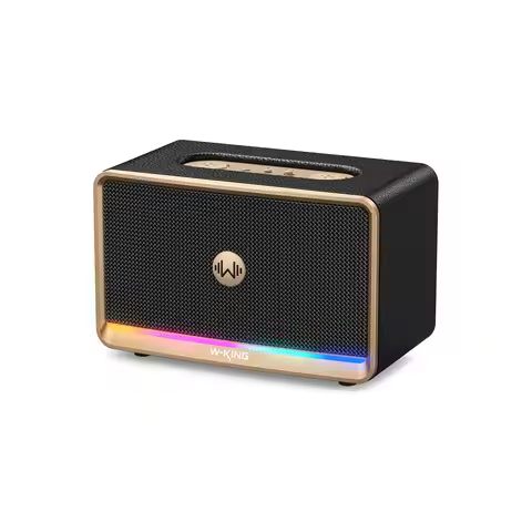 W-KING H330 Retro Bluetooth Speaker 210W Max, Rich Bass Wireless Home Party Box with 24H Playtime, B