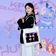 KPop Demon Hunters Huntrix Print  Canvas Tote Bag Canvas Bag Huntrix Mira Rumi Zoey Beg Tote Kanvas 