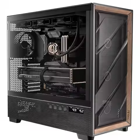 In Stock Antec Flux Pro Full Tower ATX Case,6 PWM Fans,Front USB3.0×2 Type‑C,420mm Radiator,Temp Dis
