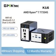 GMKtec K16 AMD R7 7735HS LPDDR5 6400MT/s PCle 3.0 M.2 2280 SSD OcuLink Port WiFi 6E BT 5.2 Windows 1