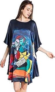 100% Pure Silk Nightgowns Batwing Sleeved Classic Sleepwear