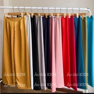 Silk pants and ao dai in all colors - Cream Ao Dai