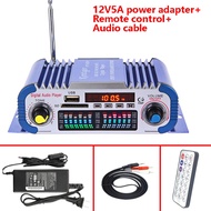 Kentiger HY-601 With 12V5A Power Adapter+Audio Cable+IR Control Digital HI-FI Auto Car Stereo Power 