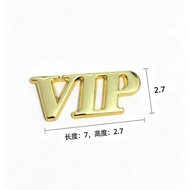 New Style Unique VIP Car Logo Car VIP Word Logo Side Logo Decorative Sticker Metal Tail Logo Logo Sc