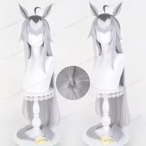 Oguri Cap Cosplay Wig 90cm Long Women Wigs Anime Cosplay Wig Halloween Heat Resistant Synthetic Hair