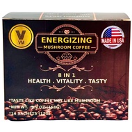 VM Energizing Mushroom Coffee-Reishi with Ginseng & Carbo Mix-Instant coffee.Natural Ganoderma With 