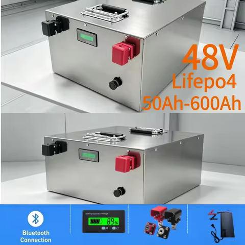 48V LiFePO4 Battery 50Ah-600Ah, Rechargeable Lithium Battery with BMS for 4KW/9KW Solar Photovoltaic