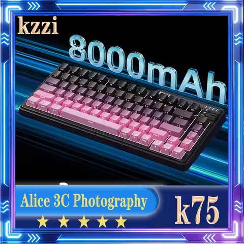Kzzi K75V2 Mechanical Keyboard Wireless Bluetooth Tri Mode Hot-swap GASKET RGB Esports Game Keyboard