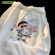 Cute Crayon Shin-chan Long Sleeved Hoodie Unisex Harajuku Sweater Oversize Sweatshirt