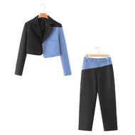 35557 BLUE SET BLAZER SET ONE SET BLAZER PANTS
