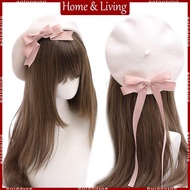 AOTO Trendy Ribbon Bowknot Beret Girls Woman French Hat Girls Shopping Painter Hat