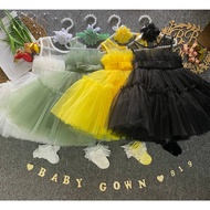 [1Y-4Y] Newborn Princess Baby Gown 819 with Headband + Socks - (Gaun Aqiqah / Flower Girl / Birthday