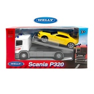 WELLY 1:43 METAL DIE CAST SCANIA TRUCK & CHEVROLET CAMARO CAR MODEL COLLECTION 92662WD