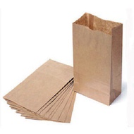 Beg Kertas [BROWN / WHITE] SOS Paper Bag / Kraft Brown Paper Bag Block Bottom/ Food Wrapprer Paper B