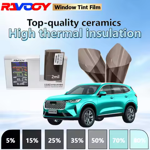 RAVOOY NC Series 2mil Nano Ceramic Window Tint Film 30% VLT IRR 100% 1.52m × 30m Roll High Heat Reje
