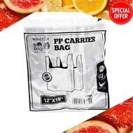 Plastik Lutsinar, Plastik Bag, Winstar Disposable Carrier Plastic Bag (18cm+12cm x 28cm)