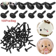 JKKLLJ 100pcs/bag Stuffed Doll Eyes 4X5MM/5X7MM Black Mini Animals Noses Accessories