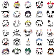 ️ Taiwan Shipment 60 Sheets Stupid Cute Dumb Stickers Funny Sand Sculpture Emoticon Pack Handbook Ma