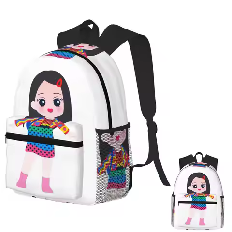 BLACKPINK Jisoo - Ice Cream Chibi Student Backpack School Bag Hiking Travel Daypack for Men Women Fa