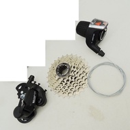 Micro-Turn 7-Speed Folding Bicycle Gear Shift Kit Positioning Handle Cassette Flywheel Direct-Mounte